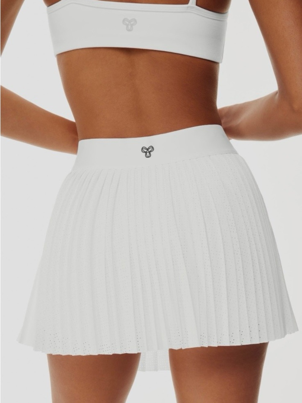 TNA White Pleated Skirt